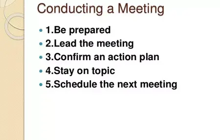 How to Conduct a Meeting Effectively